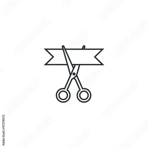 Vector sign of the grand opening symbol is isolated on a white background. grand opening icon color editable.