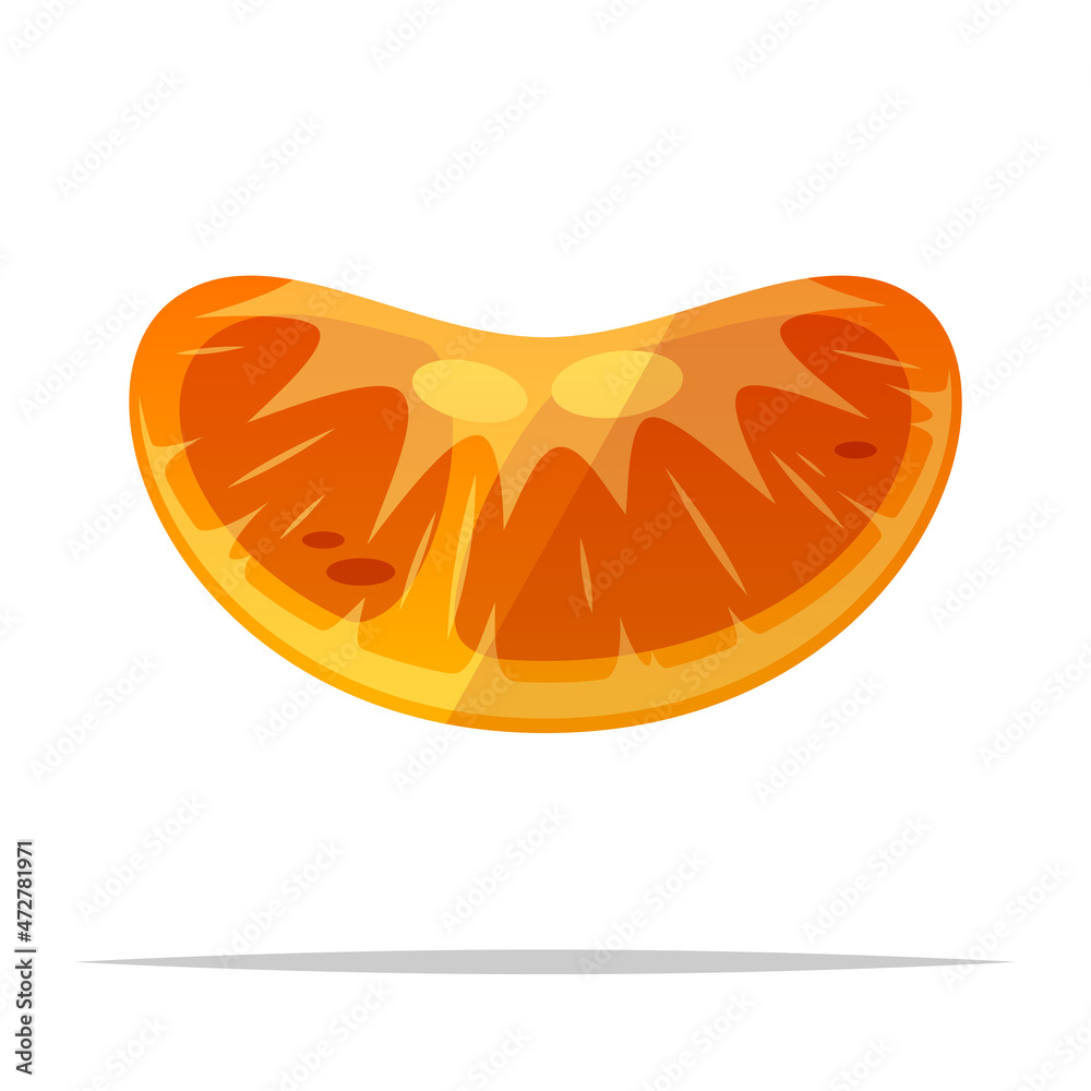 Mandarin orange segment vector isolated illustration Mandarin orange segment vector isolated illustration