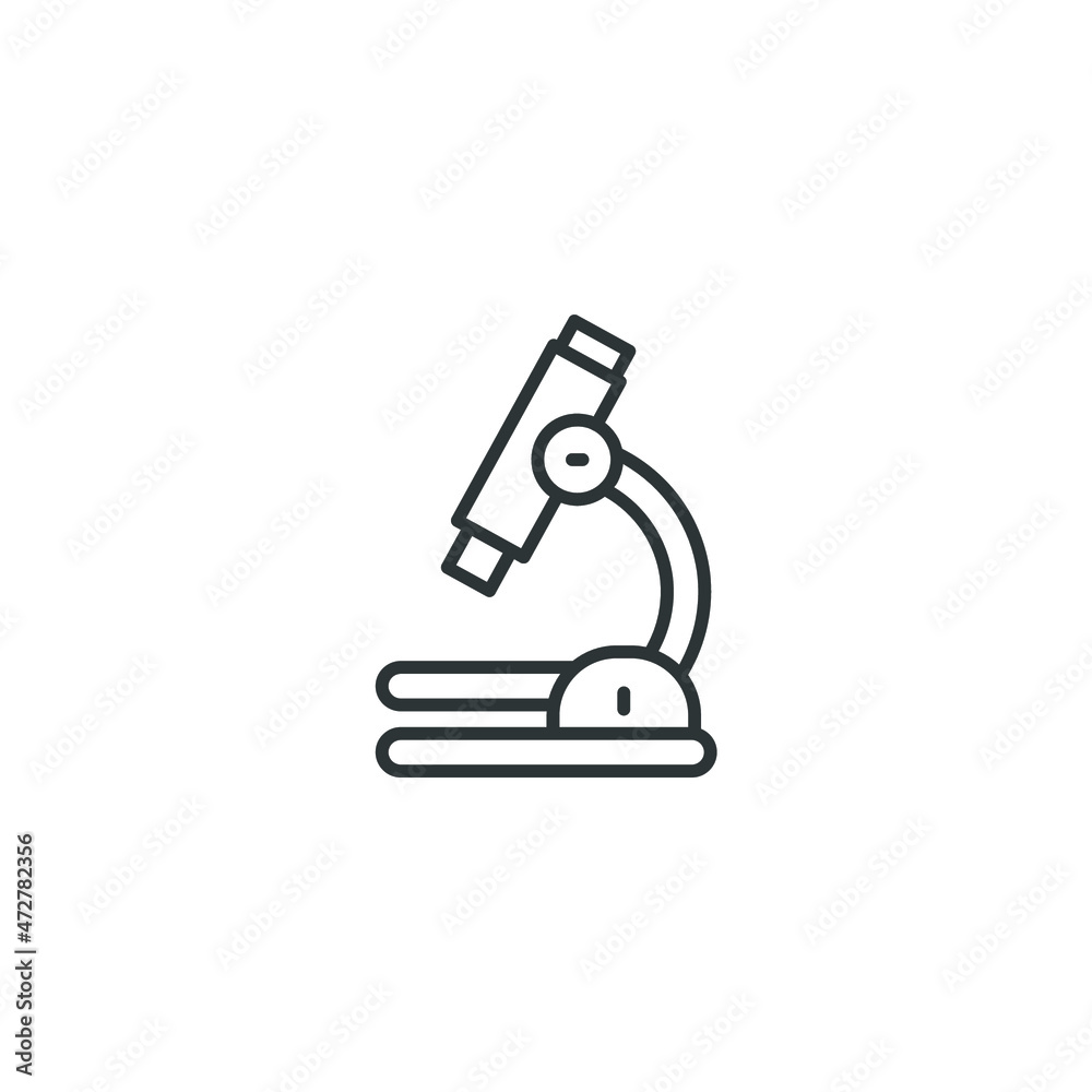 Vector sign of the microscope symbol is isolated on a white background. microscope icon color editable. Vector sign of the microscope symbol is isolated on a white background. microscope icon color editable.