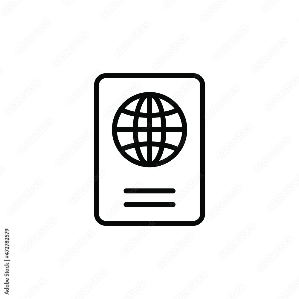 Vector sign of the Passport symbol is isolated on a white background. Passport icon color editable.
Vector sign of the Passport symbol is isolated on a white background. Passport icon color editable.
