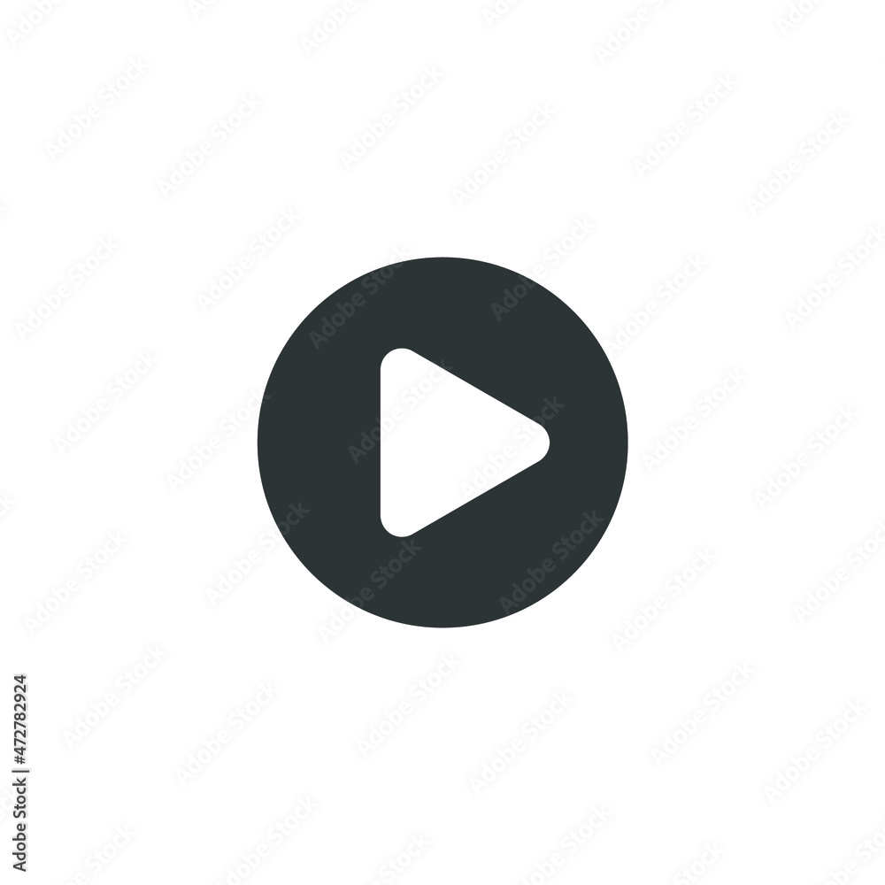 Vector sign of the play symbol is isolated on a white background. play icon color editable. Vector sign of the play symbol is isolated on a white background. play icon color editable.