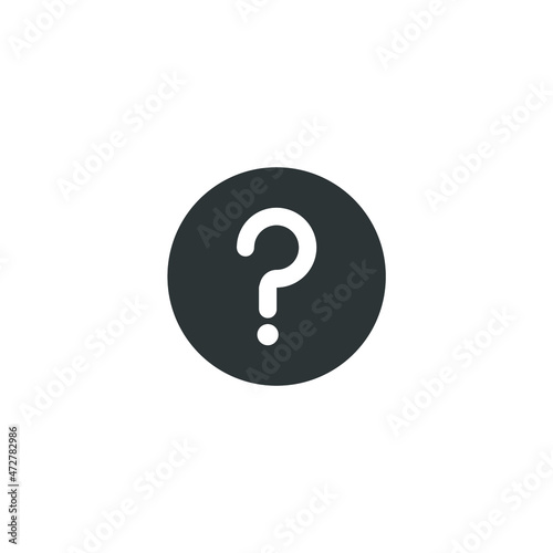 Vector sign of the Question Mark symbol is isolated on a white background. Question Mark icon color editable.