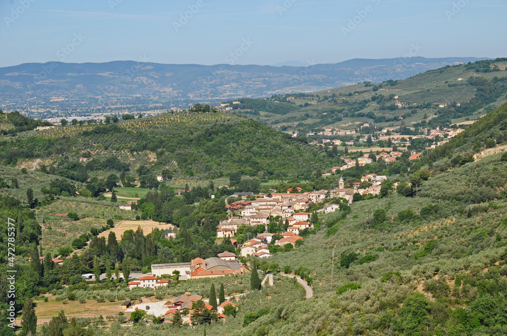 Belfiore e Scanzano dall'Eremo di Santa Maria Giacobbe - Foligno,  Umbria