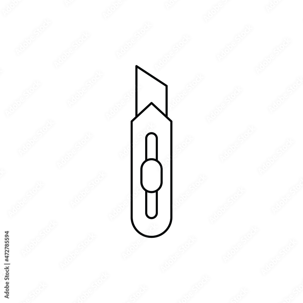 knife for paper icon vector. Cutter sign 