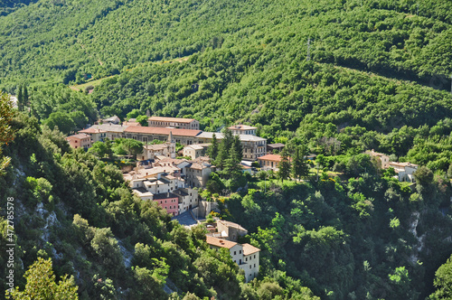 Il borgo di Pale dall'Eremo di Santa Maria Giacobbe - Foligno, Umbria