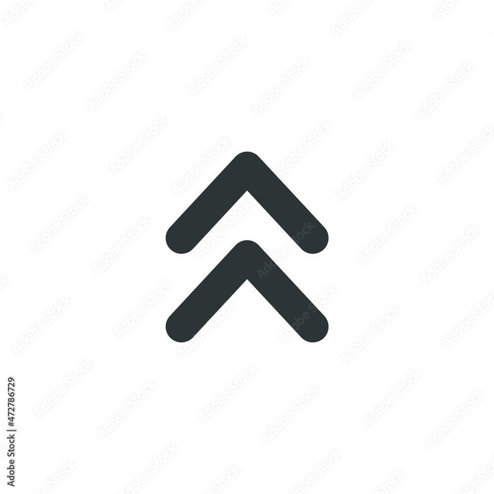 Vector sign of the up arrow symbol is isolated on a white background. up arrow icon color editable.
Vector sign of the up arrow symbol is isolated on a white background. up arrow icon color editable.