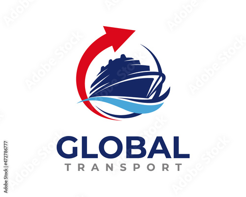 Ship Cargo Logo design. Logistics and Transport Logo design vector