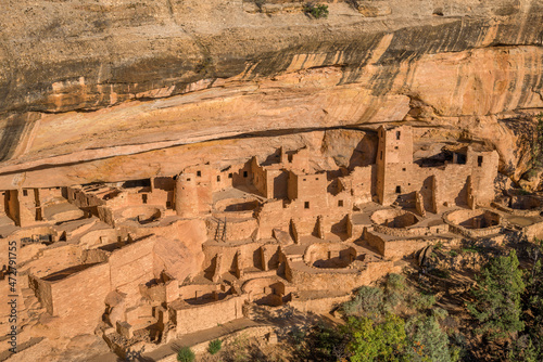 USA, Colorado. Mesa Verde National Park. Cliff Palace, the largest cliff dwel...