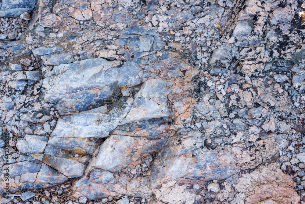USA, Colorado. Black Canyon of the Gunnison National Park, fractured, eroded quartz at Rock Point. USA, Colorado. Black Canyon of the Gunnison National Park, fractured, eroded quartz at Rock Point.