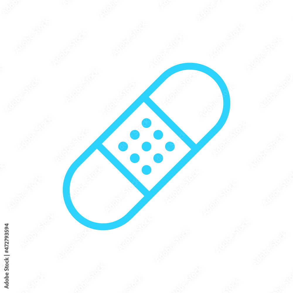 Bandage Plaster Minimalistic blue icon Bandage Plaster Minimalistic blue icon