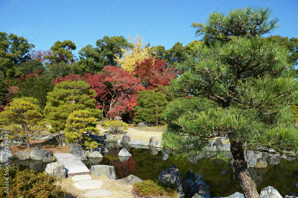 秋の二条城　清流園　京都市中京区