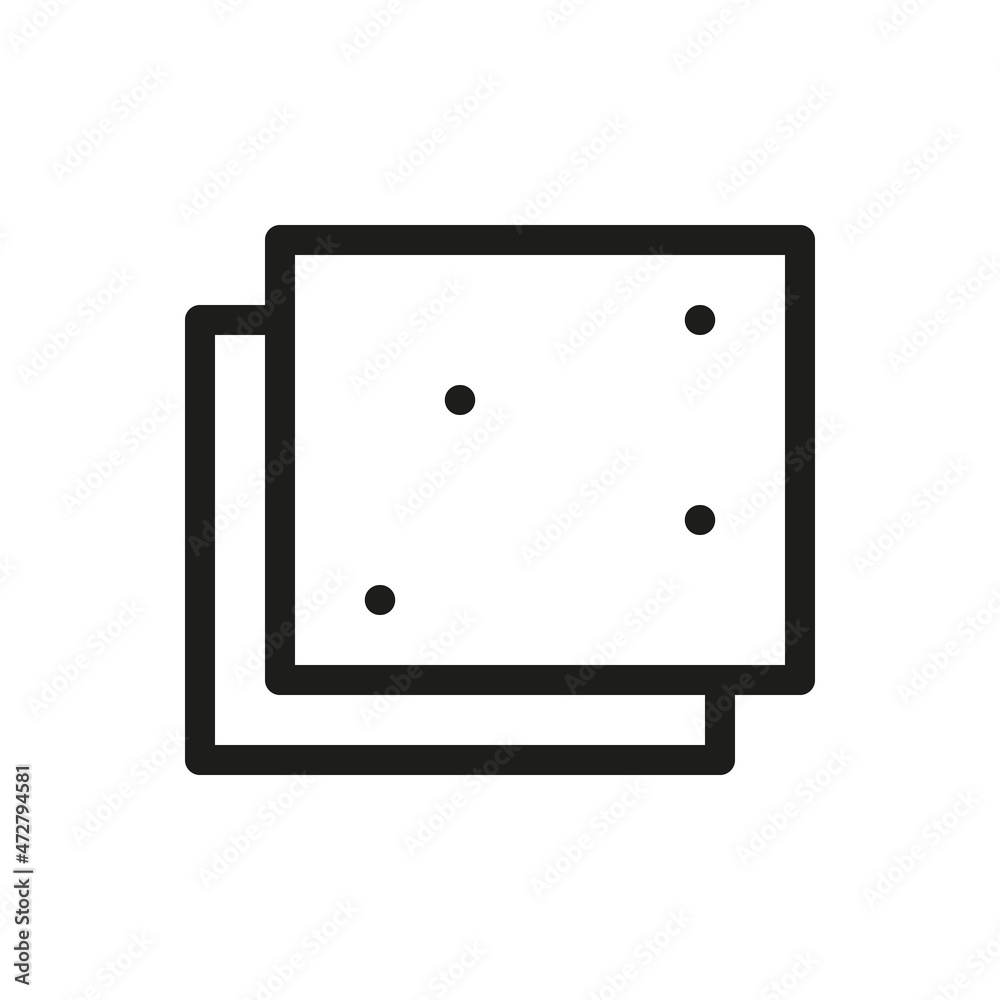 XPS extruded polystyrene foam board isolated icon, insulation board linear vector icon with editable stroke XPS extruded polystyrene foam board isolated icon, insulation board linear vector icon with editable stroke