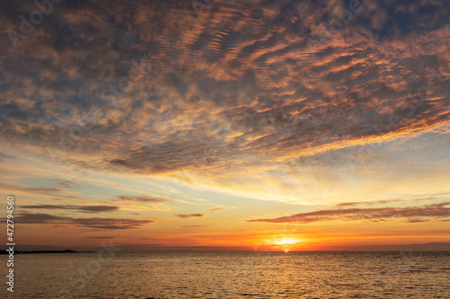 Vivid sunrise clouds over the Atlantic Ocean from Higgs Beach in Key West, Florida, USA © Danita Delimont