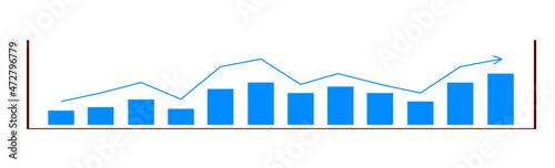 Annual growth and contraction diagram. Annual inflation measurement analysis.
Economic data analysis concept.business graph.business graph representing growth and success.Vector design EPS 10.