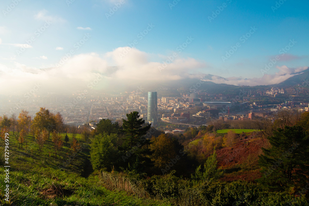 Fototapeta premium Panoramica de Bilbao desde Artxanda.