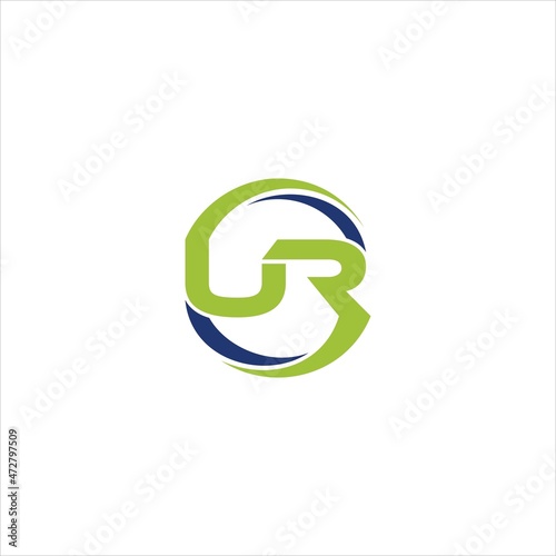 letter u r logo vector template
