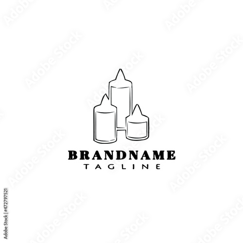 chandelier logo cartoon icon design template black isolated vector illustration