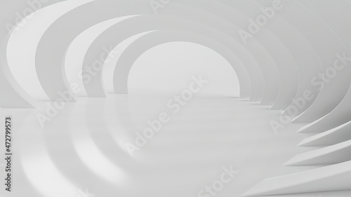 Fototapeta Naklejka Na Ścianę i Meble -  Abstract geometric white and gray 3d rendered Background