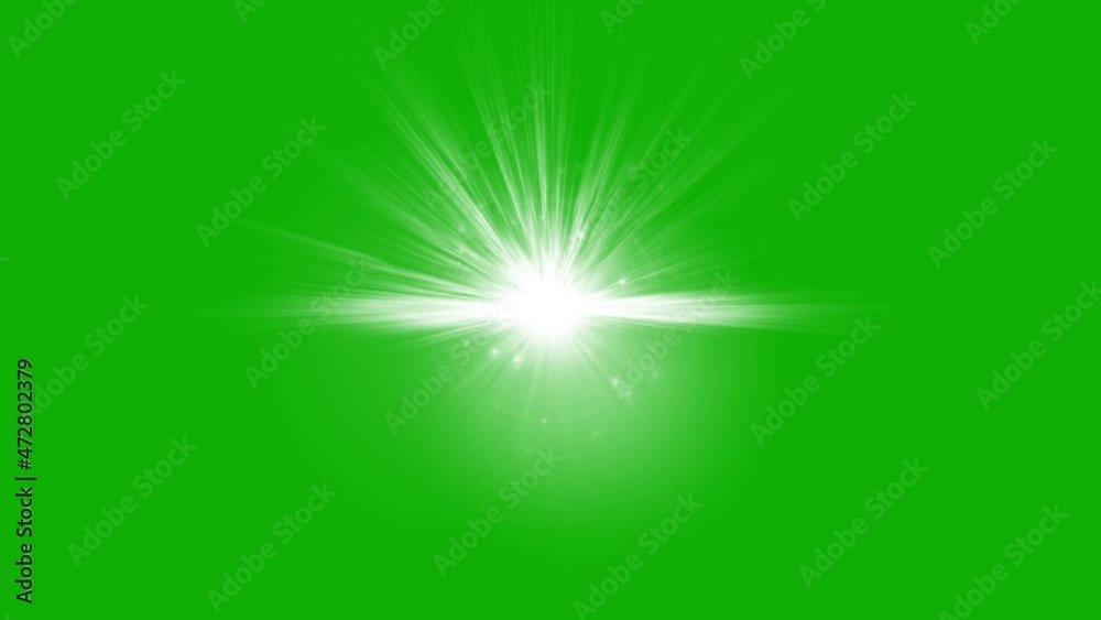 Glowing star and light rays motion graphics with green screen background Glowing star and light rays motion graphics with green screen background
