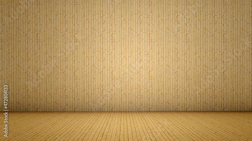 Fototapeta Naklejka Na Ścianę i Meble -  Concept or conceptual vintage or grungy brown background of natural wood or wooden old texture floor and wall as a retro pattern layout. A 3d illustration metaphor to time, material, emptiness,  age 