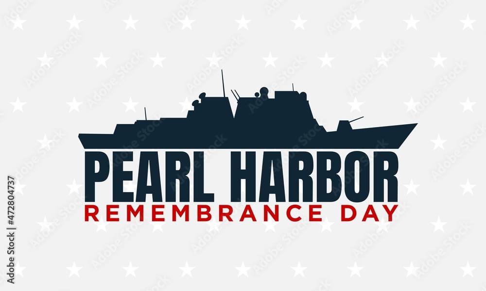Pearl Harbor Remembrance Day Background Design.