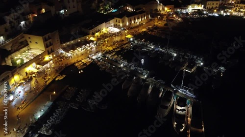 Drone footage of Mondello's harbor, in Sicily from the yacht 2 photo