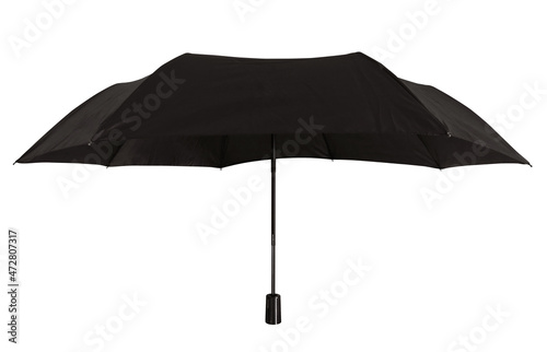 Opened folding umbrella - black