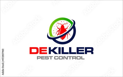 Illustration vector graphic of disinfection service and pest control logo design template