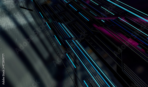 3d abstract technology back...
