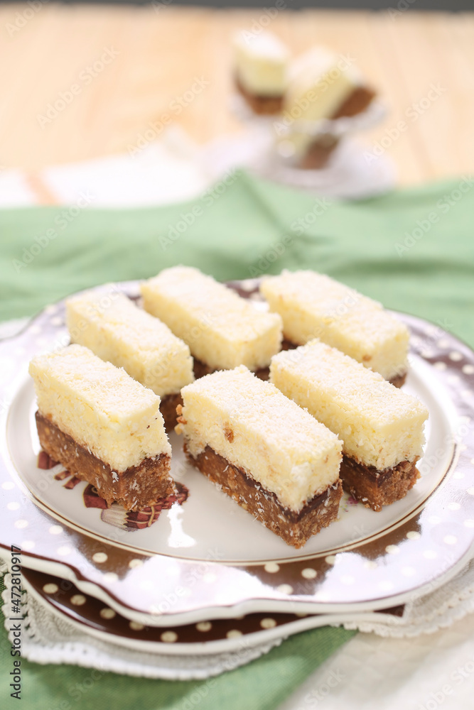 Various homemade bakeries on the table such as cake, pastry, sweet and delicious. Various homemade bakeries on the table such as cake, pastry, sweet and delicious.