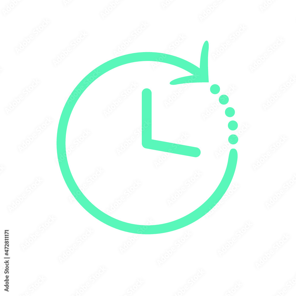 Blue Clock icon isolated on a white background Blue Clock icon isolated on a white background