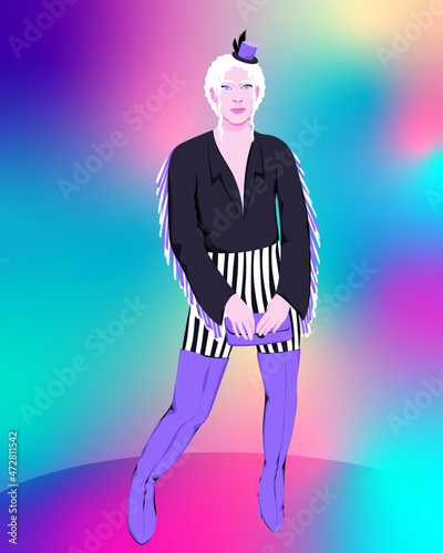 Person wearing trendy fashionable clothes