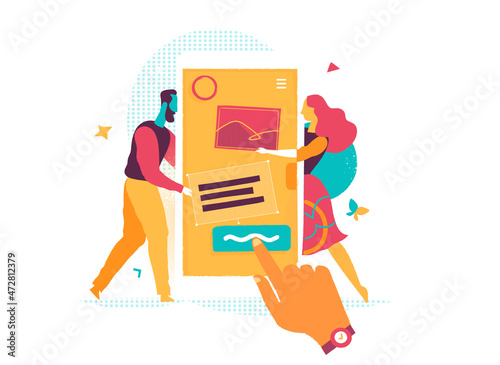 UX designer che progettano un interfaccia per un applicazione mobile