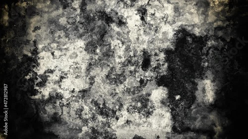 Seamless looping black and white abstract grunge texture. Animated overlay.