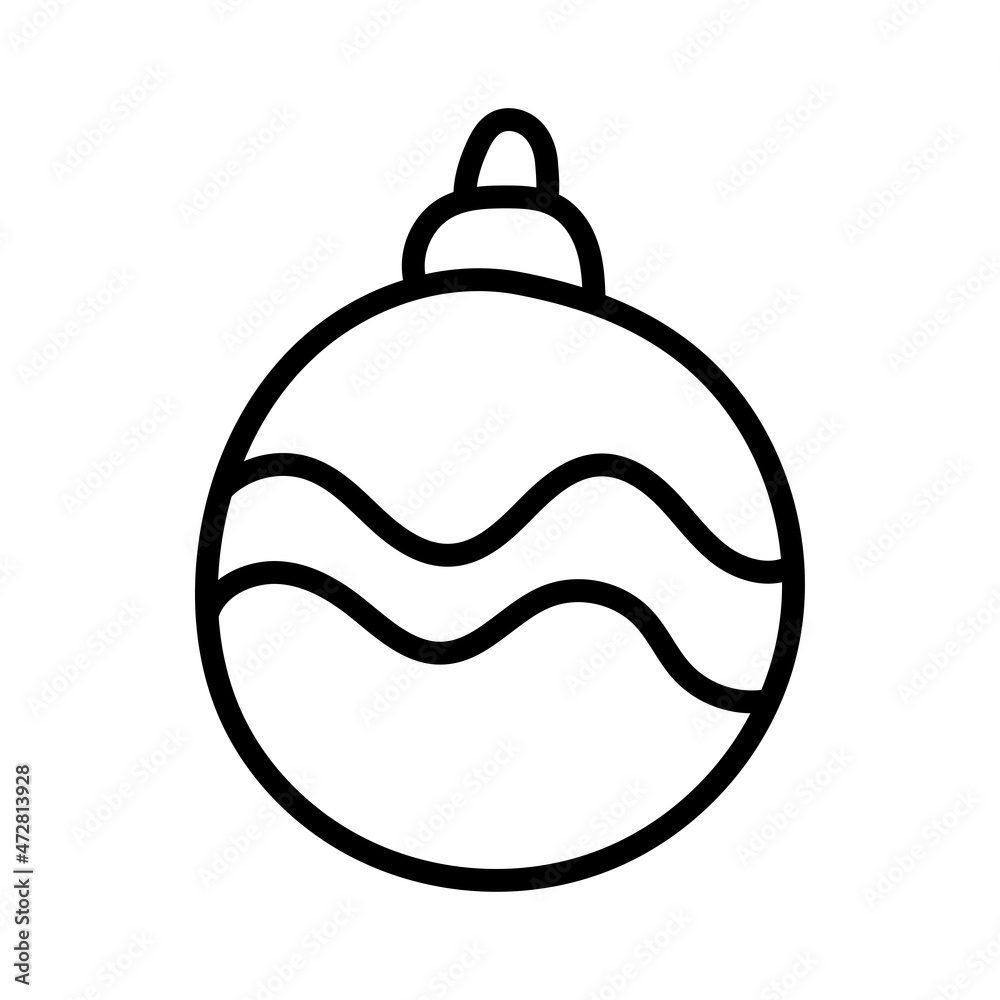 Hand-drawn vector drawing in the style of a doodle Christmas tree toy. Hand-drawn vector drawing in the style of a doodle Christmas tree toy.