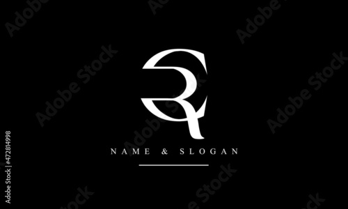 RC, CR, R, C abstract letters logo monogram