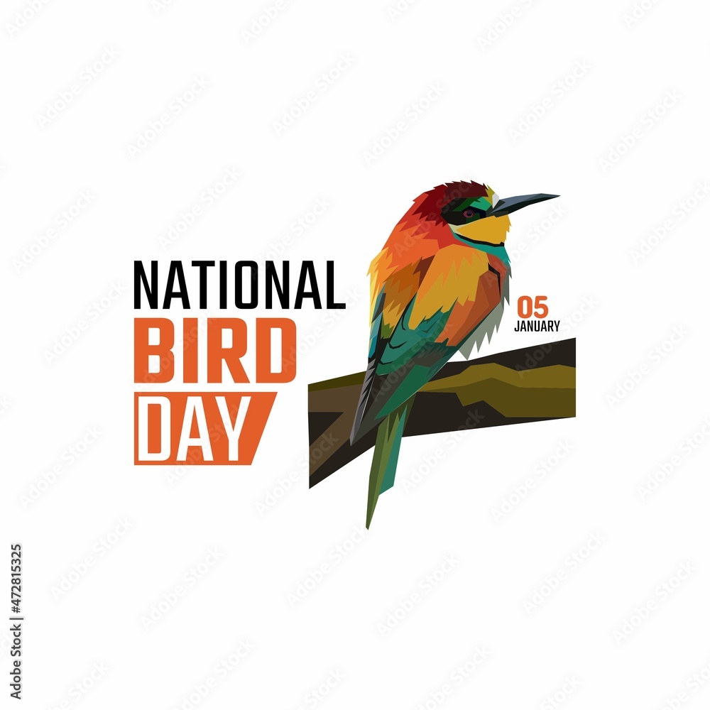 vector graphic of national bird day good for national bird day