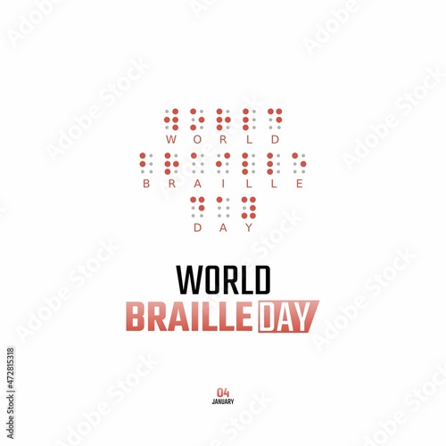 vector graphic of world braille day good for world braille day celebration. flat design. flyer design.flat illustration.