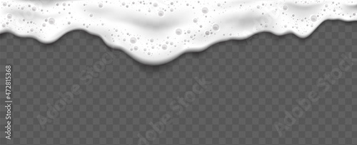 foam background soap shampoo vector. white bubble. fresh detergent. 3d realistic illustration