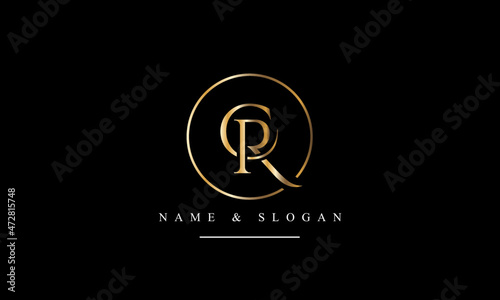 RC, CR, R, C abstract letters logo monogram