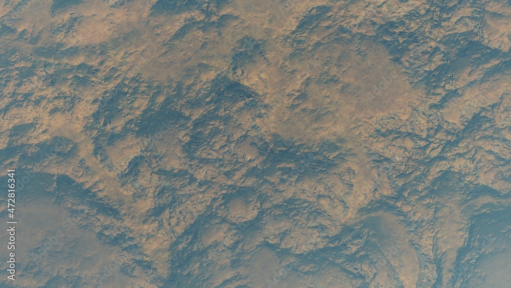 Fototapeta premium abstract aerial view, abstract cosmic texture, top view of alien planet, texture of th exo planet, abstract texture 3d render