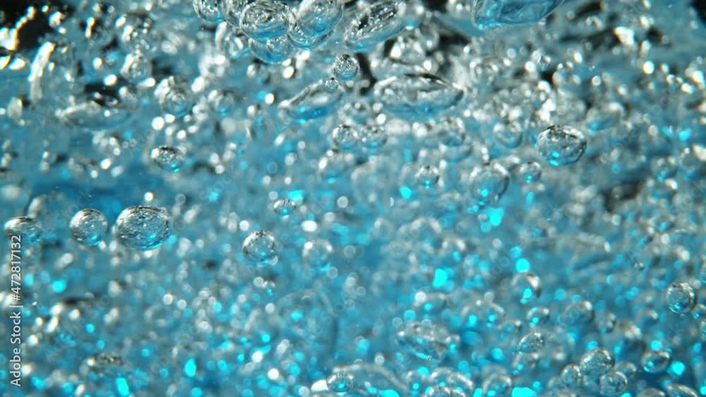 Super slow motion of bubbling water in detail. Filmed on high speed cinema camera, 1000 fps. Super slow motion of bubbling water in detail. Filmed on high speed cinema camera, 1000 fps.