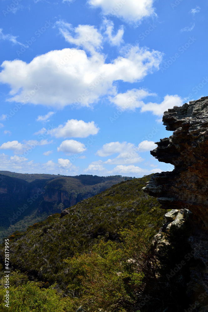 A view of the Jamison Valley at Wentworth Falls in New South Wales, Australia