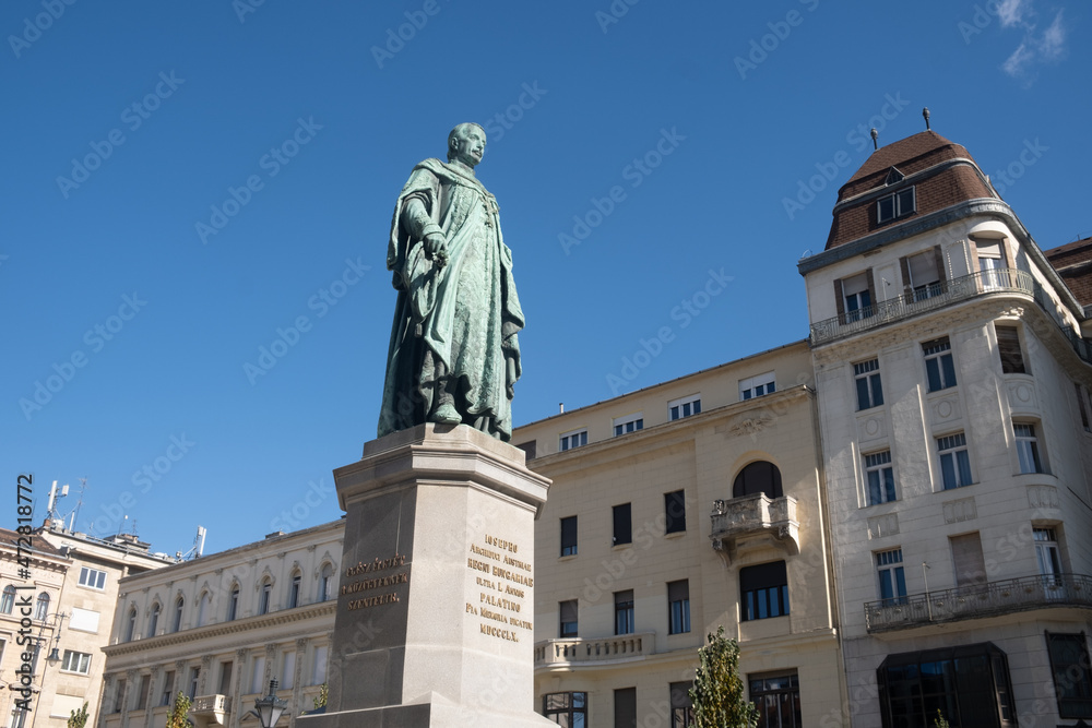 Statue of Palatine Jozsef Nador, Archduke Joseph of Austria, Budapest, Hungary
