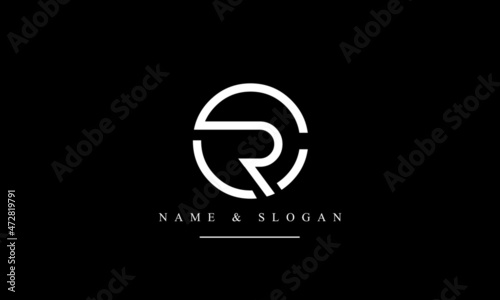 RC, CR, R, C abstract letters logo monogram