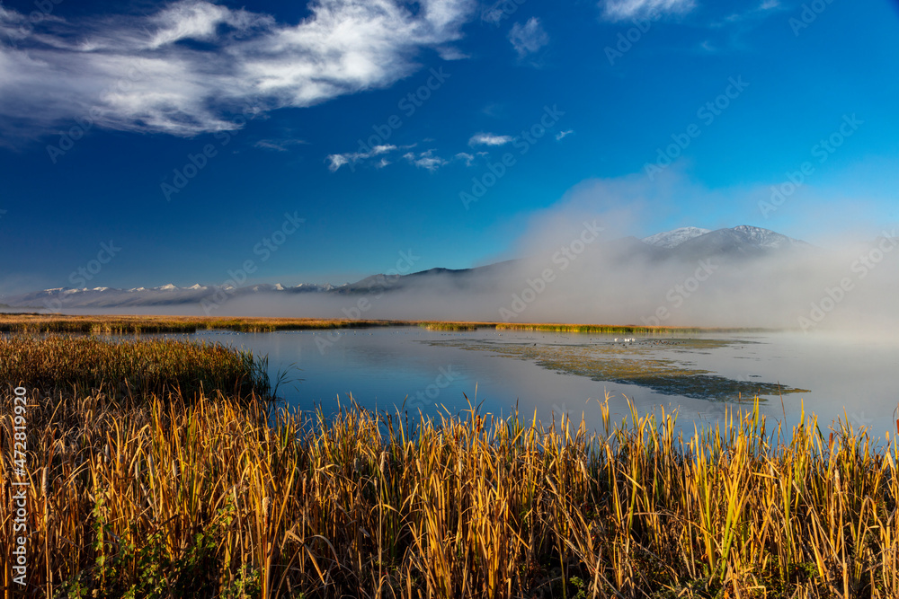 Wetlands at the Lee Metcalf National Wildlife Refuge near Stevensville, Montana, USA