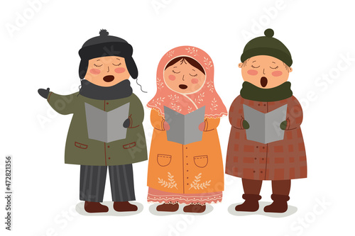 Children sing a Christmas song, Christmas children's choir