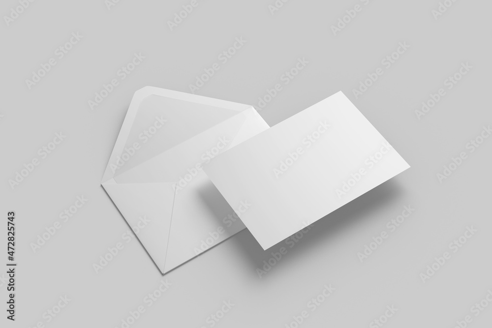 Blank Postcard & Invitation card mockup template