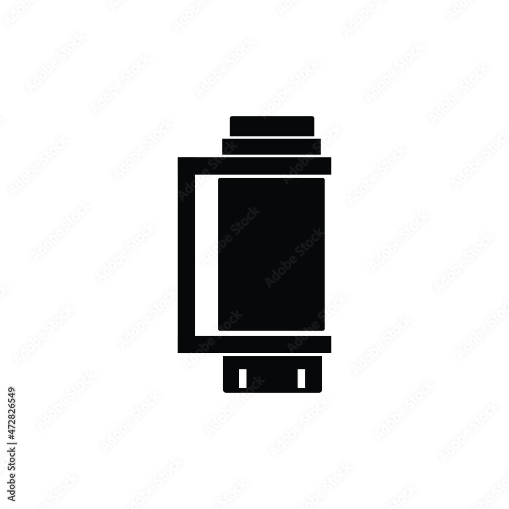 Thermos for hiking in the mountains vector icons