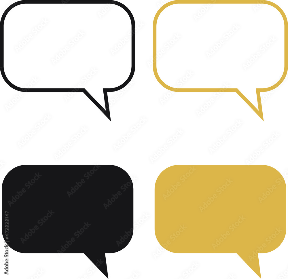 Set of speak bubble text, chatting box, message box perfect for thinking sign symbol. Set of speak bubble text, chatting box, message box perfect for thinking sign symbol.